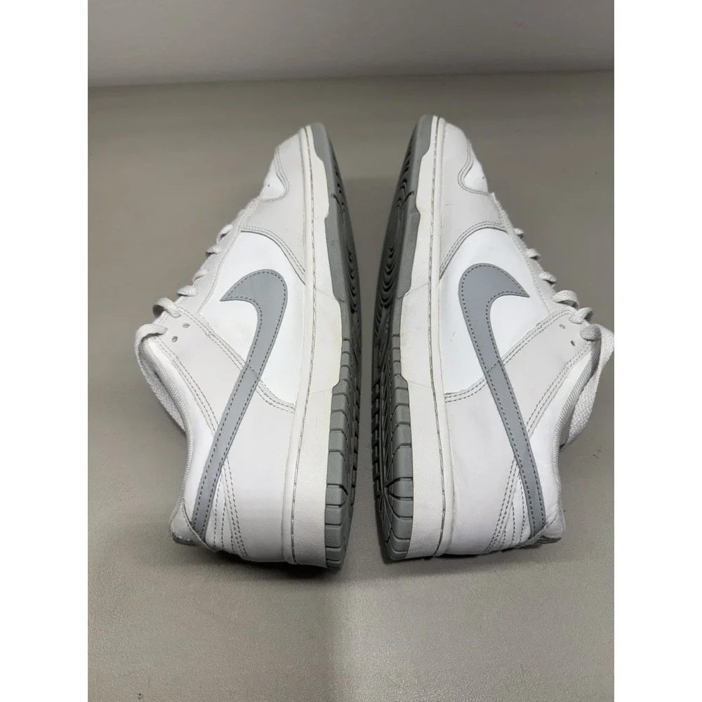 Nike Dunk Low Men's Low Top Lace-Up Leather Sneaker Summit White Grey DV0831-106